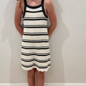 H&M Black and White Striped Kids Dress